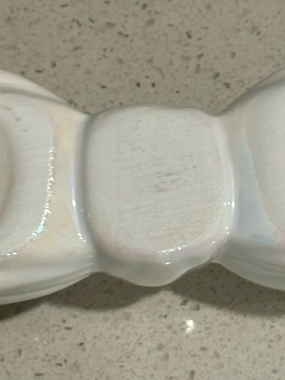Target Iridescent White Ceramic Bow Candle Holder